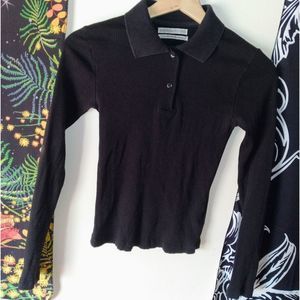 Urban Outfitters Black Long Sleeve Womans Top Small